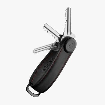 Kožená klíčenka Orbitkey 2.0 Crazy Horse – Černá