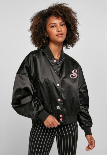 Ladies Starter Satin College Jacket black - XL