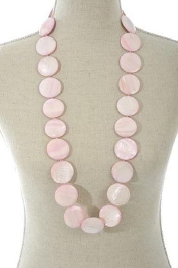 Růžový náhrdelník Pink Shell 23378