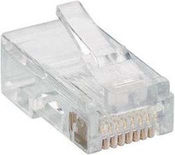 Konektor RJ48 Lumberg P 129, zástrčka rovná, AWG 26, AWG 26, transparentní