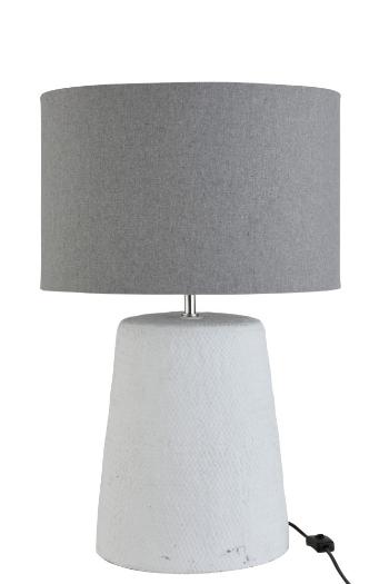 Stolní lampa v šedo-bílé kombinaci Abelle L - Ø 42*64 cm 1533