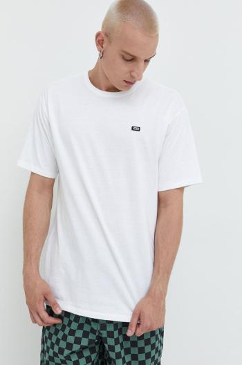 Bavlněné tričko Vans bílá barva
