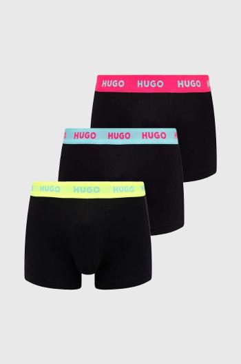 Boxerky HUGO 3-pack pánské, žlutá barva, 50469766