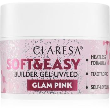 Claresa Soft&Easy Builder Gel podkladový gel na nehty odstín Glam Pink 45 g