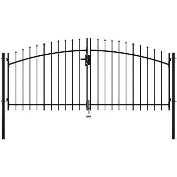 Dvoukřídlá brána s hroty 300 × 150 cm