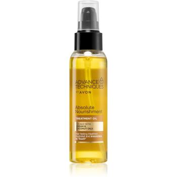 Avon Advance Techniques Absolute Nourishment vyživující olej na vlasy s arganovým olejem s kokosovým olejem 100 ml