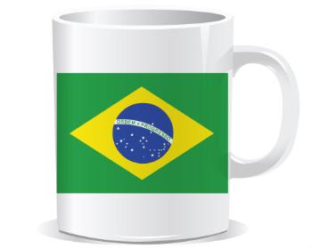 Hrnek Premium Brazilská vlajka