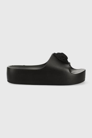 Pantofle Kurt Geiger London Eagle Chunky Slide dámské, černá barva, na platformě, 9787200999