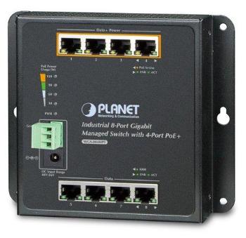 Planet WGS-804HPT nástěnný PoE switch 8x1000B-T,4x PoE IEEE 802.3at 