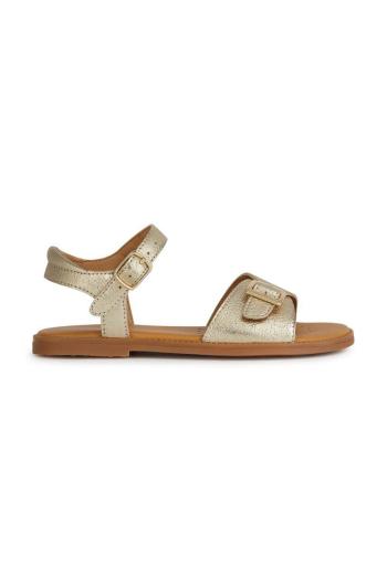 Dětské sandály Geox SANDAL zlatá barva