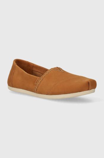 Nubukové espadrilky Toms Alpargata hnědá barva, 10020670