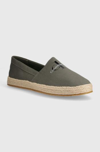 Espadrilky Calvin Klein Jeans ESPADRILLE SLIPON ML zelená barva, YM0YM00935