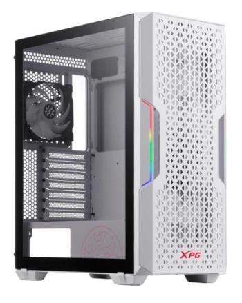 ADATA XPG case STARKER AIR Mid-Tower, bez zdroje, 1x 120mm + 1x 120mm ARGB, Bílá