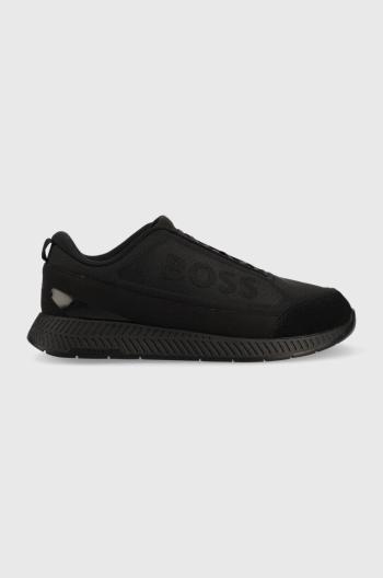 Sneakers boty BOSS Titanium černá barva