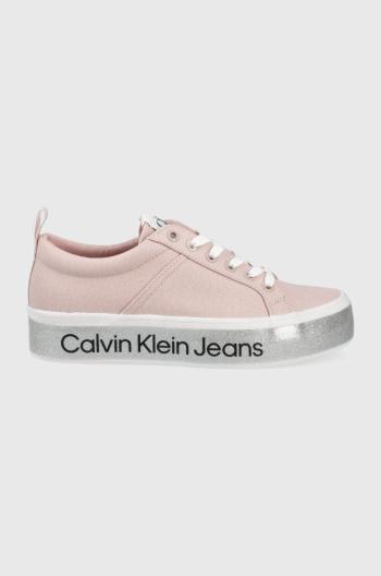 Tenisky Calvin Klein Jeans dámské, růžová barva
