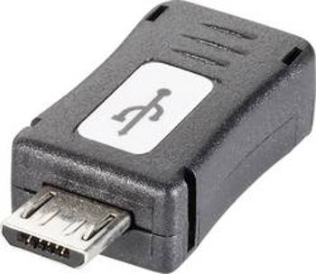 USB adaptér Renkforce 1x microUSB 2.0 zástrčka ⇔ 1x miniUSB 2.0 zásuvka, černá