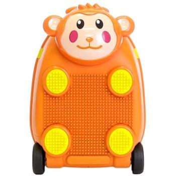 Dětský kufr se stavebnicí (opička-oranžová), PD Toys 1706, 46 x 33,5 x 30,5cm (8594206311913)