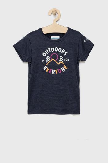 Dětské tričko Columbia tmavomodrá barva