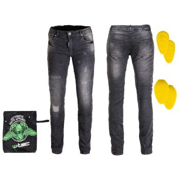 Pánské moto jeansy W-TEC Komaford  tmavě šedá  4XL