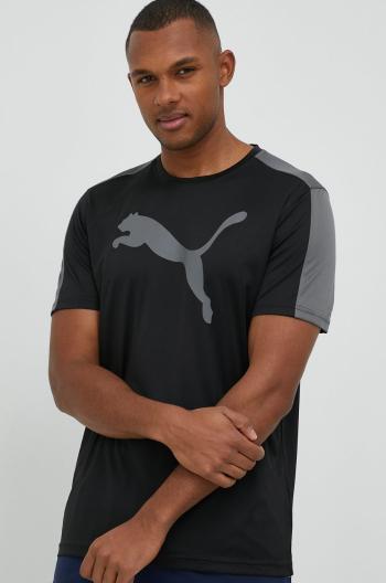 Tréninkové tričko Puma Fit Commercial černá barva, s potiskem
