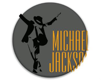 3D samolepky kruh - 5 kusů Michael Jackson