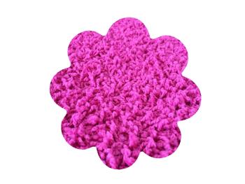 Vopi koberce Kusový koberec Color shaggy růžový kytka - 160x160 kytka cm Růžová