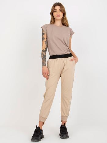 BÉŽOVÉ STYLOVÉ TEPLÁKY EM-DR-635.11-BEIGE Velikost: S/M