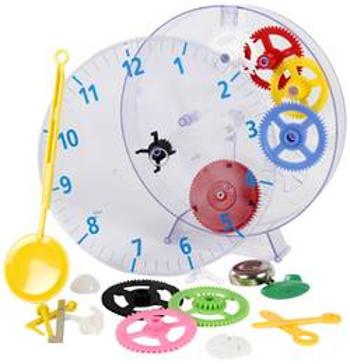 Dětské nástěnné hodiny - naučná stavebnice Techno Line Model kids clock, Vnější Ø 20 cm, transparentní