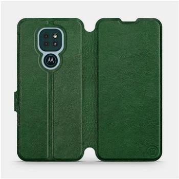 Kožené flip pouzdro na mobil Motorola Moto G9 Play - Zelené -  Green Leather (5903516382897)