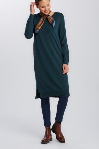 ŠATY GANT MERINO WOOL DRESS zelená S