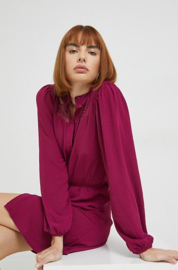Šaty JDY Claudia fialová barva, mini