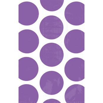 Amscan Papírové sáčky puntíkované - fialové 10 ks