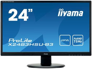 Monitor Iiyama X2483HSU-B3 24inch, Full HD, AMVA+, DVI, HDMI, USB, Speakers, X2483HSU-B3
