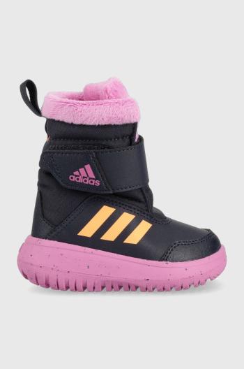 Dětské sněhule adidas tmavomodrá barva