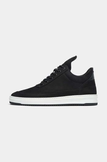 Semišové sneakers boty Filling Pieces Low Top Base černá barva, 10120591861