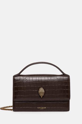 Kožená kabelka Kurt Geiger London BOND TOP HANDLE BAG hnědá barva, 2735531149