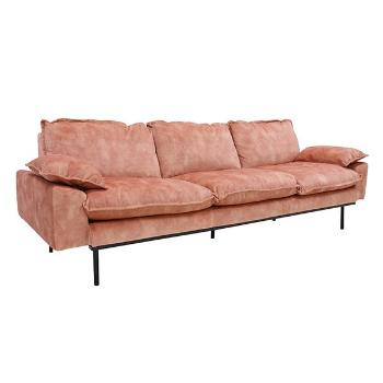 Růžová 4-místná pohovka Vintage pink- 245*83*95 cm MZM4660