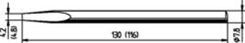 Pájecí hrot Ersa ERSADUR 082KD, rovný, 4,8 mm