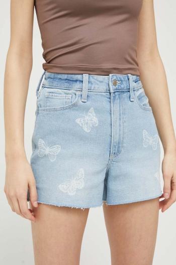 Džínové šortky Hollister Co. dámské, s aplikací, high waist