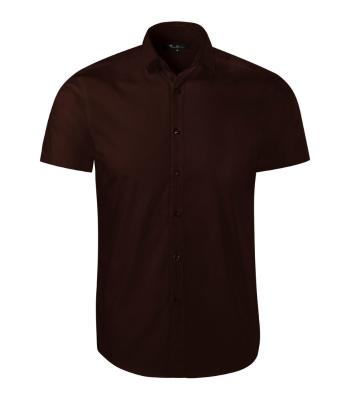 MALFINI Pánská košile s krátkým rukávem Flash - Kávová | XL