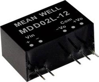 DC/DC měnič napětí, modul Mean Well MDD02M-15, 67 mA, 2 W, Počet výstupů 2 x