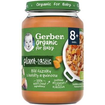 GERBER ORGANIC 100% rostlinný příkrm bílé fazolky se sladkým bramborem a quinoou 6× 190 g (7613287939302)