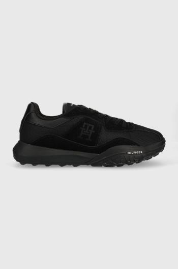 Sneakers boty Tommy Hilfiger RETRO MODERN RUNNER MIX černá barva
