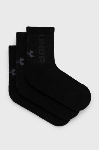 Ponožky Under Armour 3-pack černá barva, 1373084