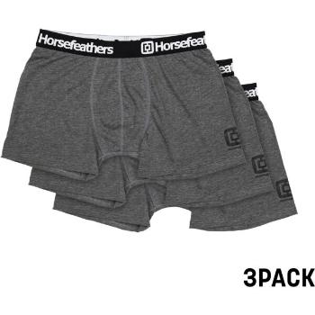 Horsefeathers DYNASTY 3PACK BOXER SHORTS Pánské boxerky, tmavě šedá, velikost M