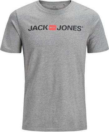 Jack&Jones Pánské triko Slim Fit JJECORP 12137126 Light Grey Melange XL