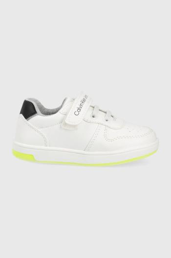 Dětské sneakers boty Calvin Klein Jeans bílá barva