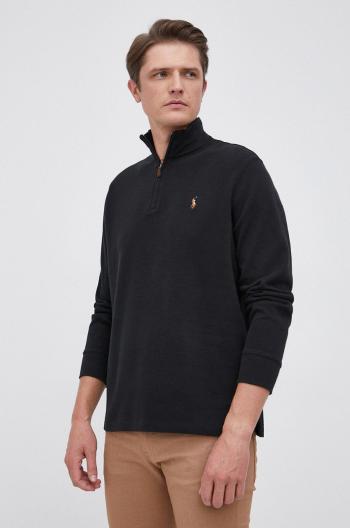 Bavlněný svetr Polo Ralph Lauren pánský, černá barva,