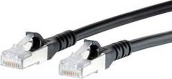 Síťový kabel RJ45 Metz Connect 1308451500-E, CAT 6A, S/FTP, 1.50 m, černá