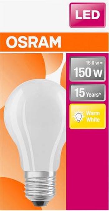 LED žárovka OSRAM 4058075305014 230, E27, 15 W, teplá bílá, A++ (A++ - E), tvar žárovky, 1 ks